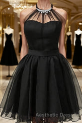 A-Line/Princess Halter Short/Mini Tulle Homecoming Dresses